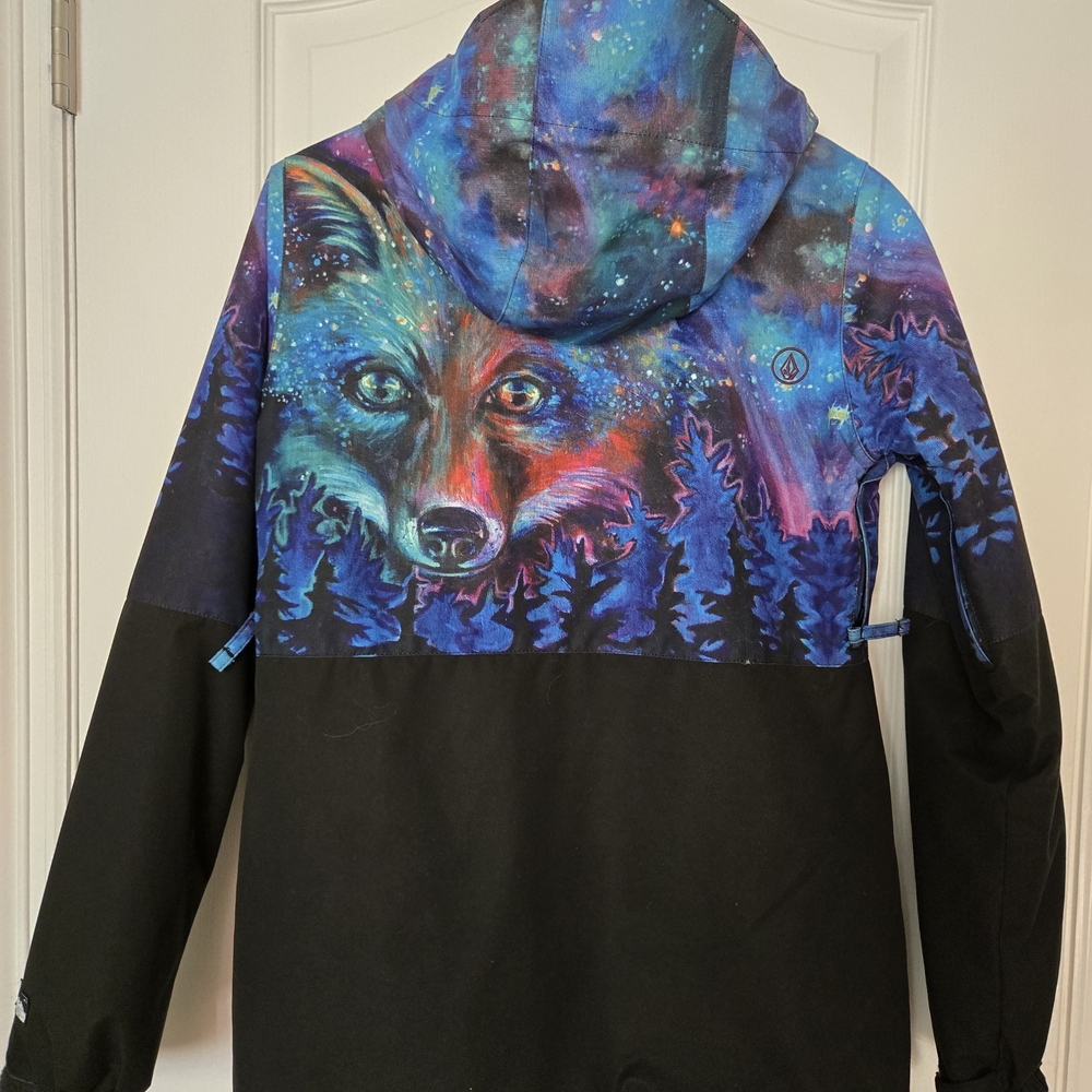 Volcom Kids Galactic Wolf Puffer Jacket - Black and Blue